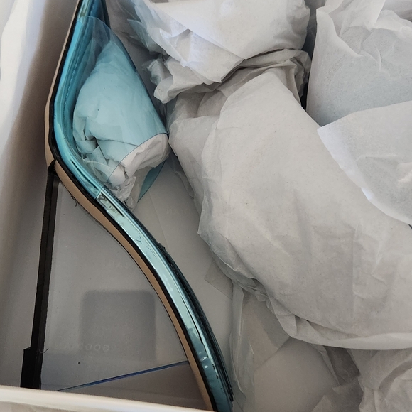 GOOD AMERICAN- CINDER-F*CKING-RELLA SQUARE TOE MULES- BLUE004 - Size 10 - Picture 7 of 7